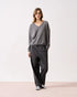 Absolut cashmere alicia dark grey V-hals